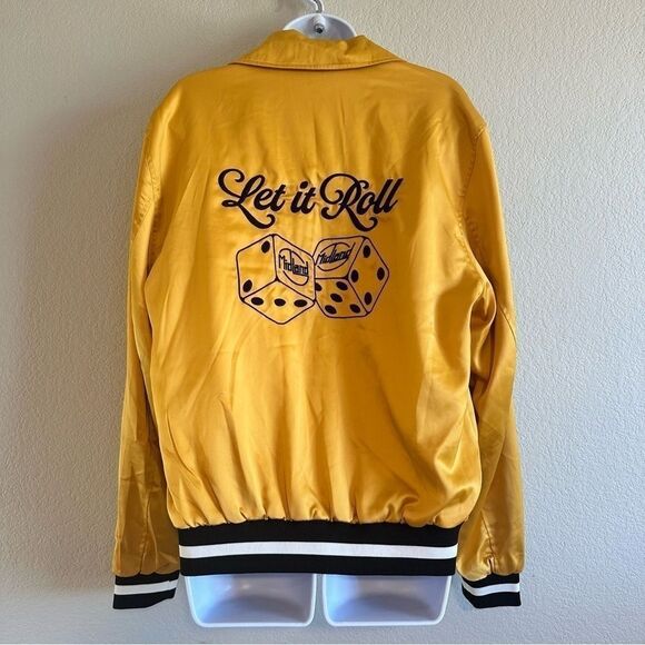 No Brand Jackets & Blazers - Midland Let It Roll Yellow Gold Bomber Jacket